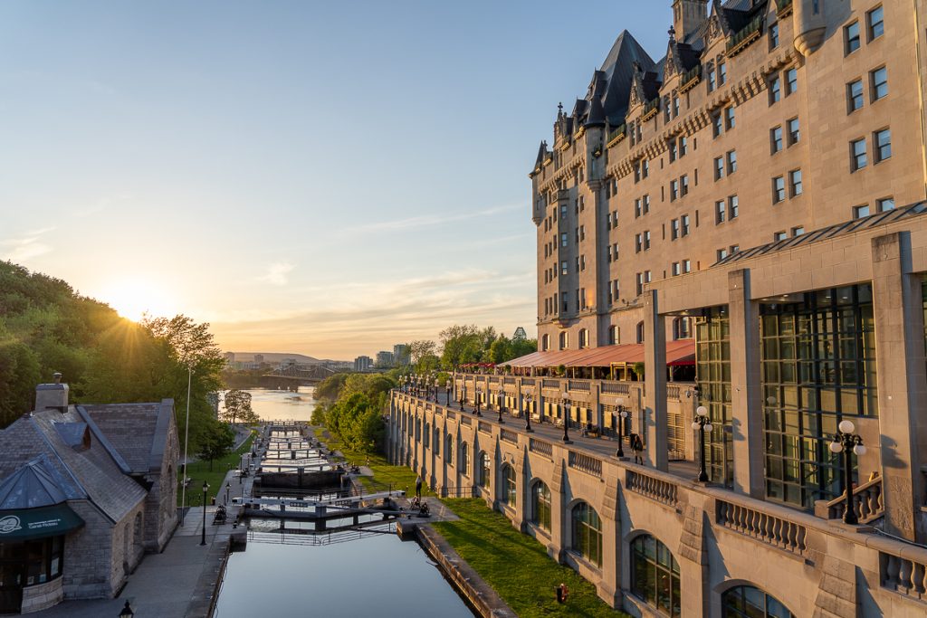Rideau Canal Ottawa at sunset