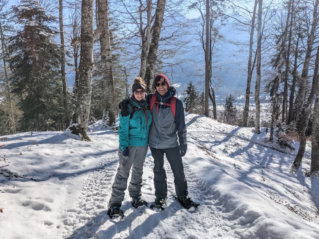 Snowshoeing winter clothing canada