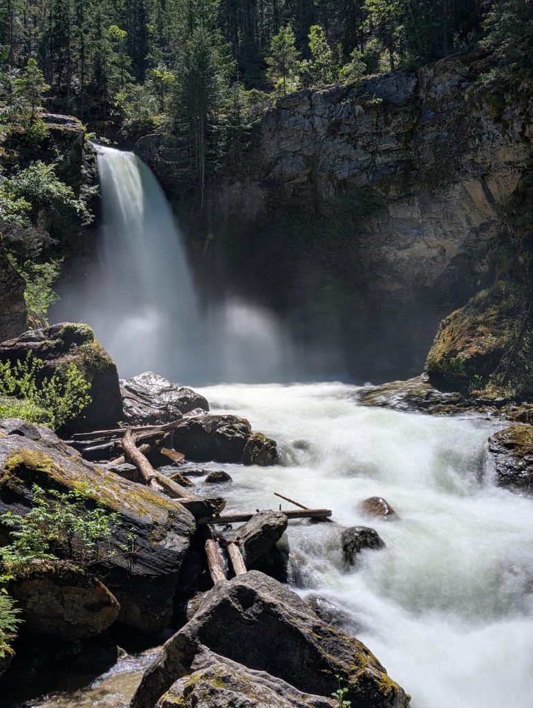 Cascading Sutherland Waterfall in Revelstoke
