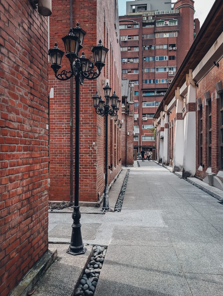 taipei creative park with brick alley