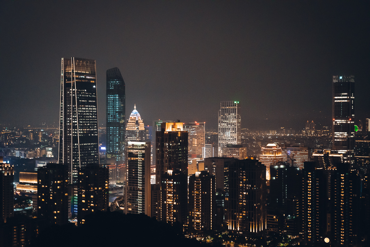 Taipei skyline at night