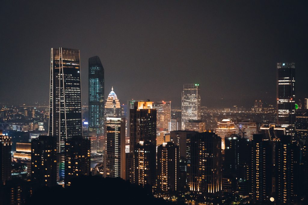 Taipei skyline at night