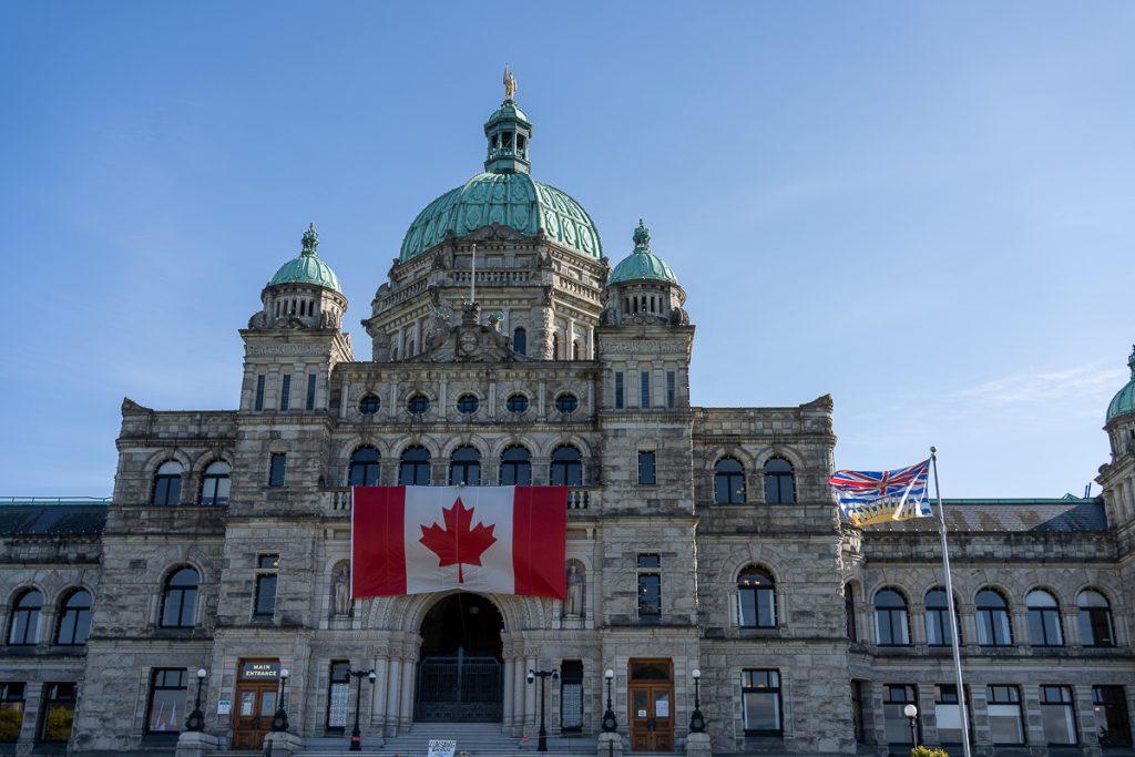 The grand government building in Victoria